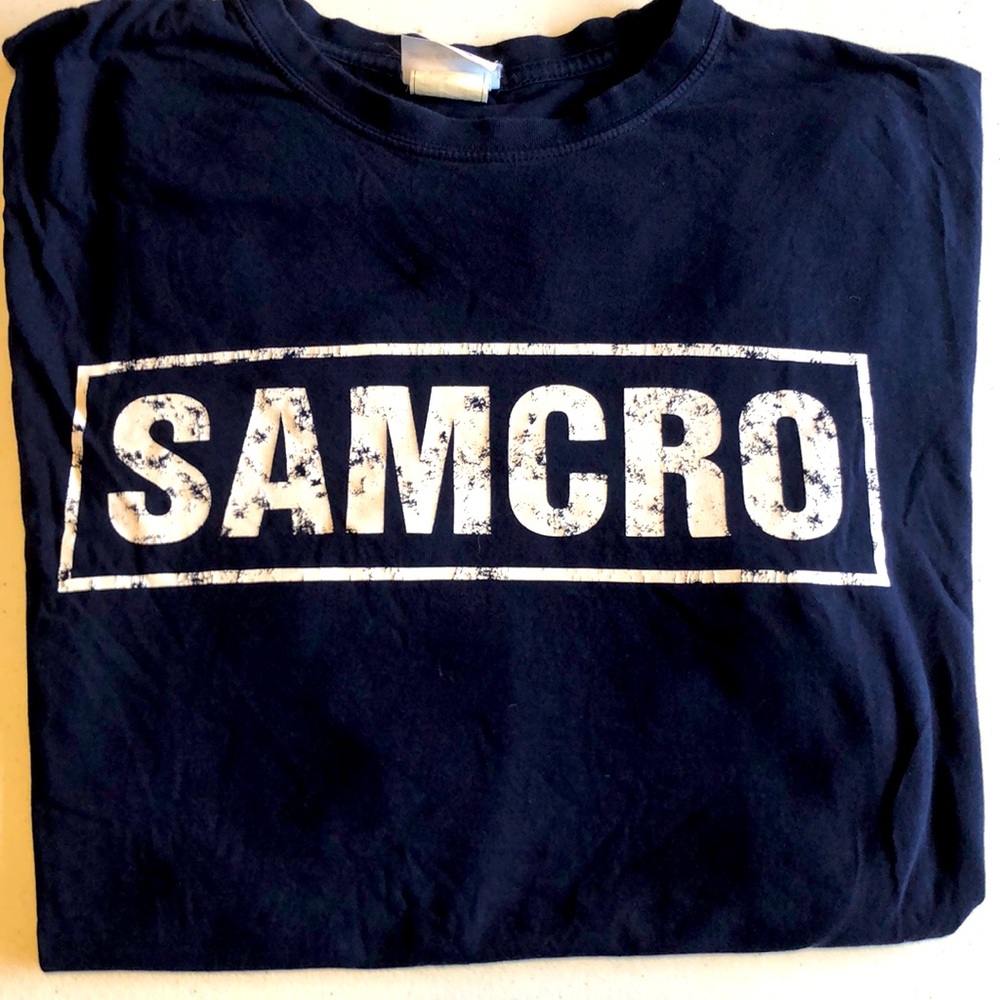 Sons of Anarchy- SAMCRO- Short sleeve Navy Tee- XL